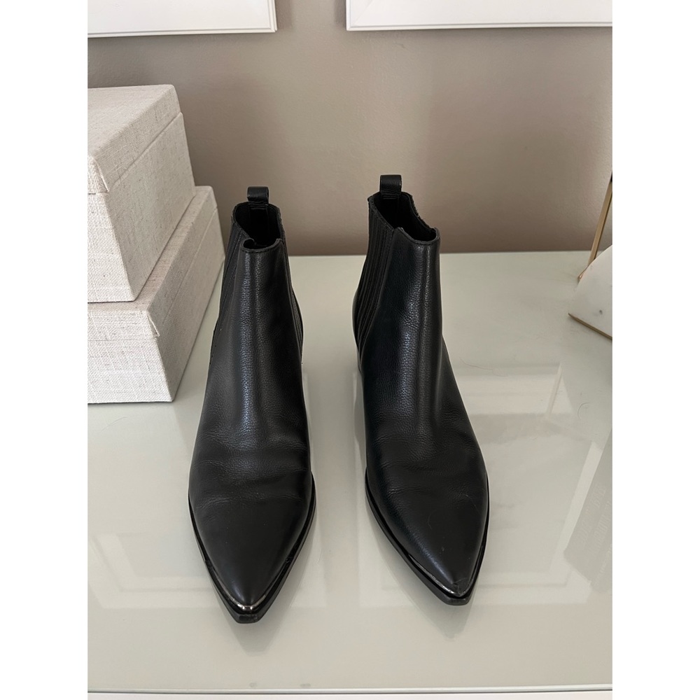 Marc Fisher black ankle boots with pointy toe